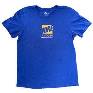 Nike Men's Blue Swoosh T-Shirt Size M